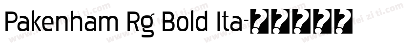 Pakenham Rg Bold Ita字体转换